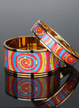 百水先生生命轮回画珐琅手镯