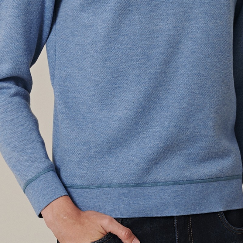 红豆假两件毛衣男24年冬季新款商务休闲保暖加绒加厚衬衫领套头衫,淘宝优惠券,粉丝福利购,淘宝优惠卷