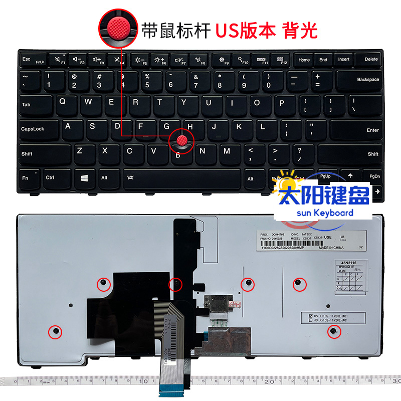 适用 联想T440/S T440P E431 T431S E440 L440 L470 T460键盘T450 - 图0