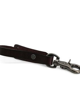 日韩植鞣牛皮钥匙扣复古男士腰带