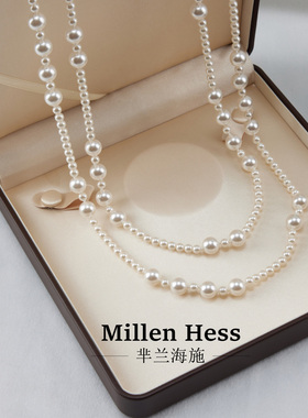 朱莉珍珠仿项链女士2026新爆款配礼服轻奢气质高级感多层叠戴小众