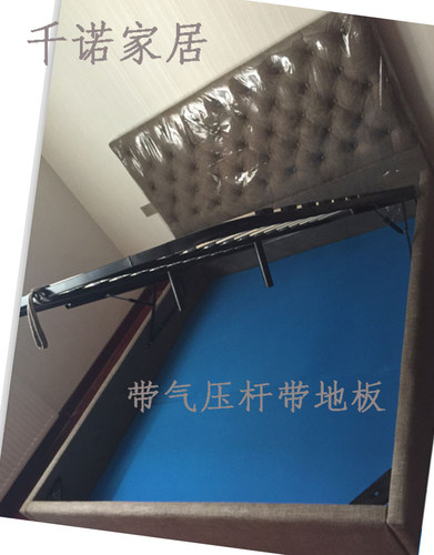 定制 布艺床双人床软包床简约时尚高靠背软床 小户型欧式拉点//03 - 图0