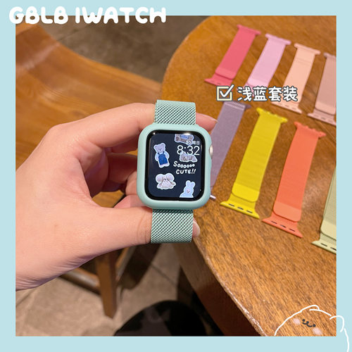 适用苹果手表表带磁吸金属米兰applewatchS11987男女iwatchSE46潮 - 图0