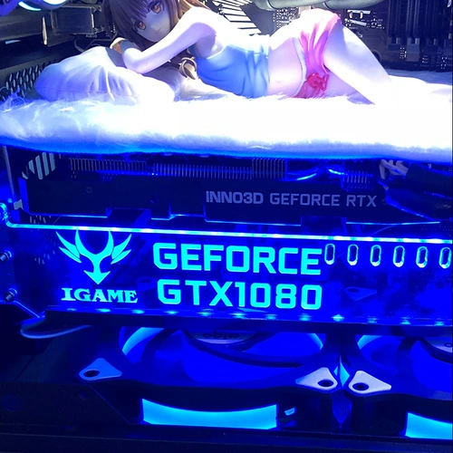 Микрокартовая кронштейна RGB Красочное светово излучающее поддержку шасси декоративное светооткрытие компьютерное стол шасси графическая карта