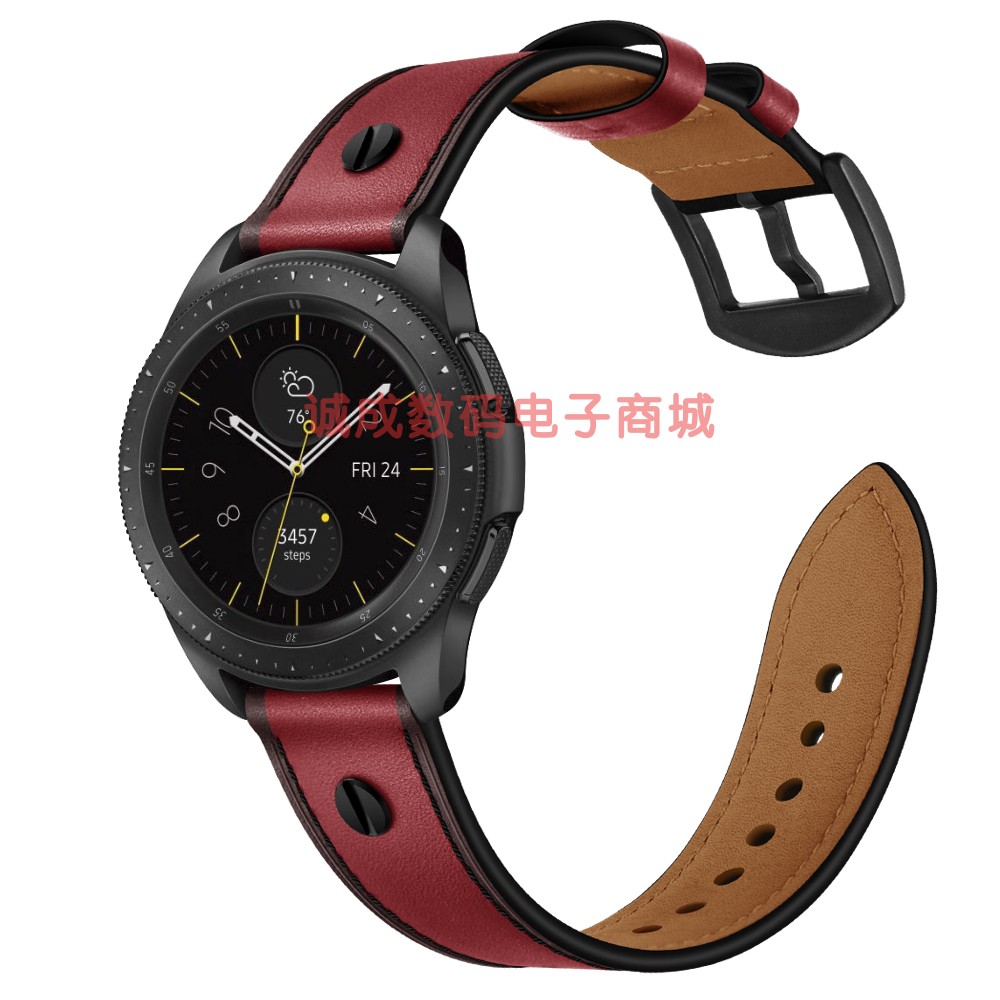 适用佳明245m 645 vivoactive3 venu Sq智能手表华为GT2真皮表带-图2