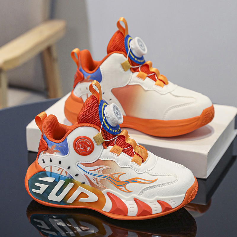 奥特莱斯男童鞋子运动鞋2025秋冬新款皮面儿童跑步鞋中大童篮球鞋 - 图2