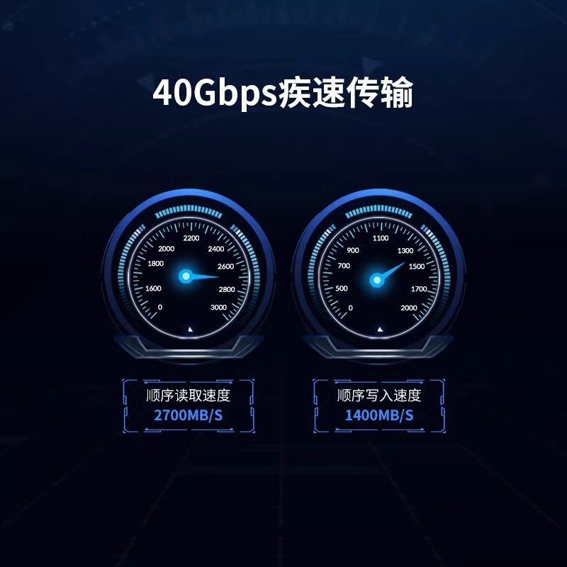 奥睿科m2固态硬盘盒雷电4外置硬盘读取器usb4带散热风扇ssd外接盒 - 图1