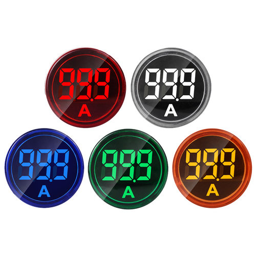 LED数显交流电流电压指示灯110V220V 380V方形电流表22mm配互感器 - 图3