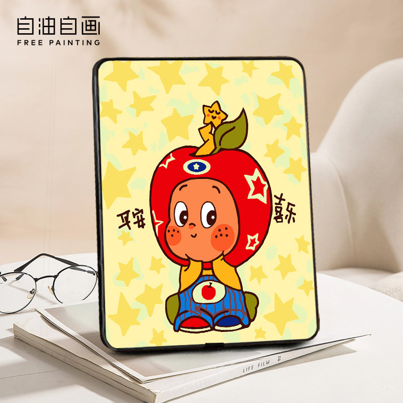 自油自画 数字油画diy填色手绘手工填充填色客厅卡通桌面摆台画,淘宝优惠券,粉丝福利购,淘宝优惠卷