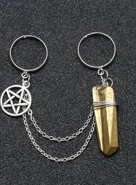 女巫电镀彩色水晶五芒星