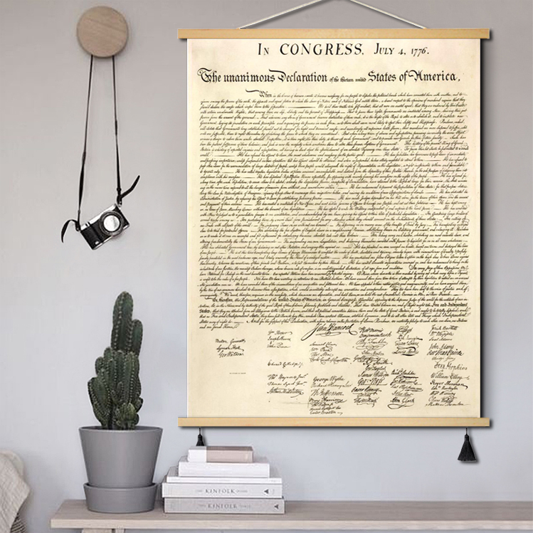 美国独立宣言 The Declaration of Independence复古海报布艺挂画 - 图2