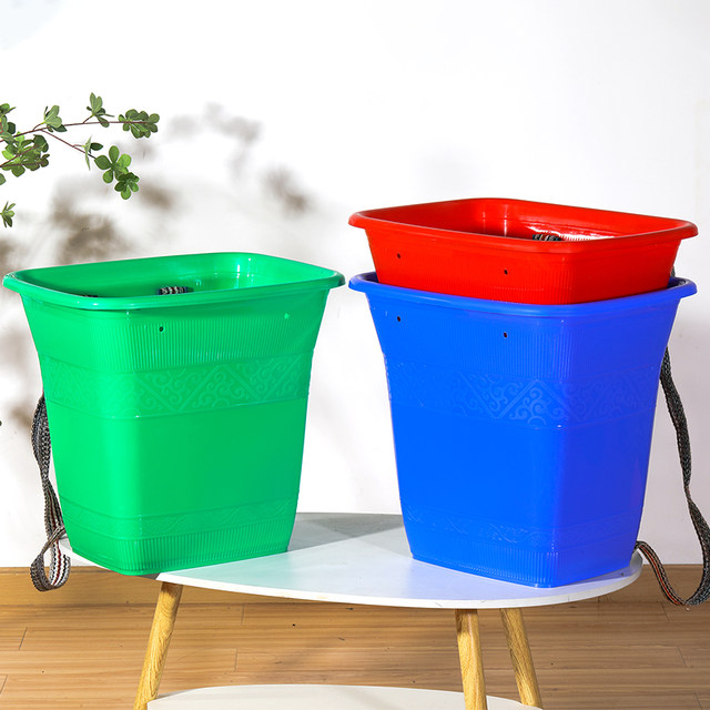 Back basket plastic thickened agricultural back basket large storage bucket
