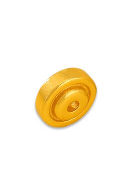S925银镀金双面车轮隔片古法同心圆通孔隔珠DIY文玩手串手链垫片