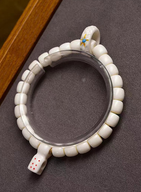 藏传回流骨桶珠手串单圈藏式文玩佛珠红玛瑙瓜珠扎基拉姆配饰手链