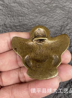 藏式铜牌大鹏金金翅鸟铜吊坠黄铜做旧泥泊尔藏传托甲大鹏鸟佛牌