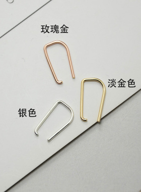 订书钉耳钉手工制作不掉色单耳洞