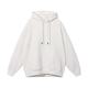 Spring and autumn hooded pullover pure cotton sweatshirt women's solid color versatile top casual sports large size loose coat class uniform