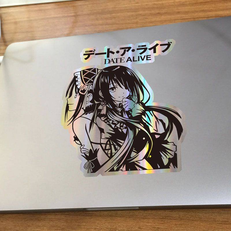 适用约会大作战动漫镭射贴纸二次元装饰笔记本贴画防水电动车贴手,淘宝优惠券,粉丝福利购,淘宝优惠卷