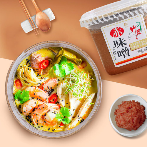 竹笙赤味噌500g欣和咸味日式风味味噌汤0%添加防腐剂 - 图2