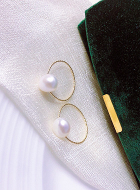 国潮简约天然巴洛克淡水珍珠戒指