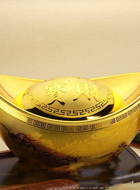 仿真元宝金元宝塑料招财糖果盒