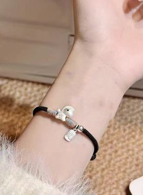 马上有钱红绳小马手工编织手链女款本命年马年红手绳2026情侣手饰