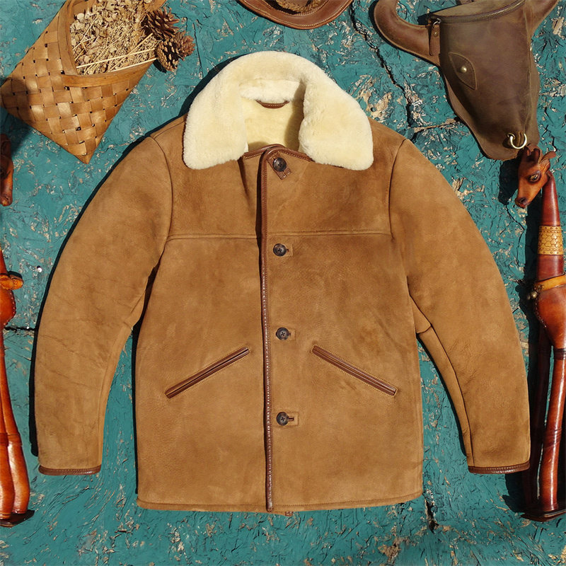 韩版暖烟草色中长款头层羊皮毛一体真皮皮衣男女同款保暖御寒时尚,淘宝优惠券,粉丝福利购,淘宝优惠卷