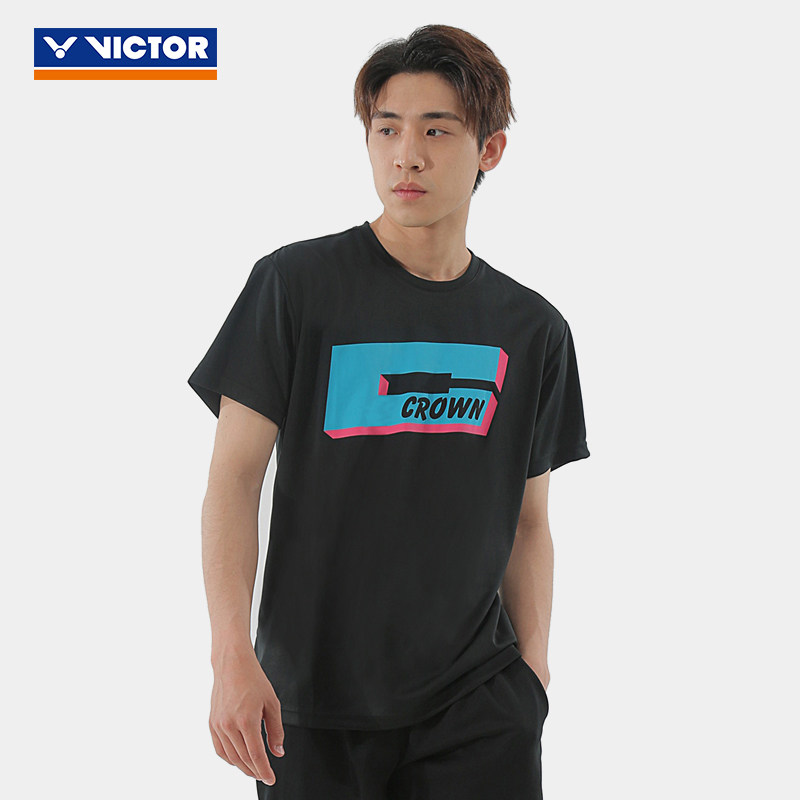 羽毛球服威克多正品系列短袖t恤 victor点石羽毛球服