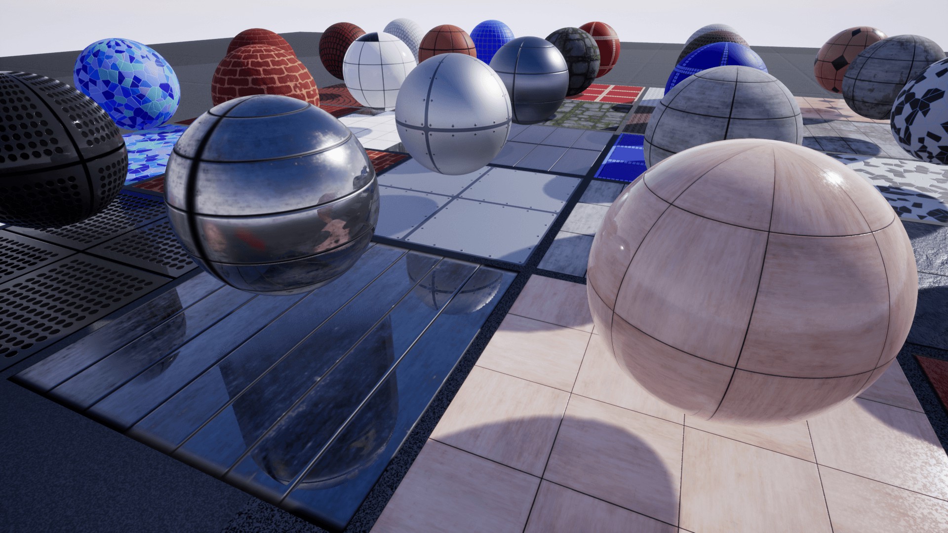 UE4虚幻4 Tile and Brick PBR Materials瓷砖转块材质贴图-图1