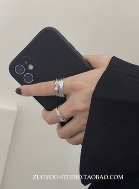 戒指男女复古百搭褶皱纹理