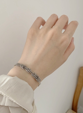 小众轻奢爱心手链女潮链条高级感