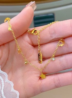 钛钢不掉色新中式星月手链小众ins风时尚百搭轻奢高级感闺蜜手饰