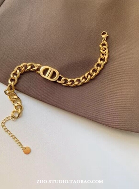 女小众冷淡风CD字母手链手镯