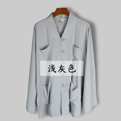 僧服夏季纯棉短褂女比丘尼透气吸汗出家僧衣服小褂和尚服夏天套装-图0