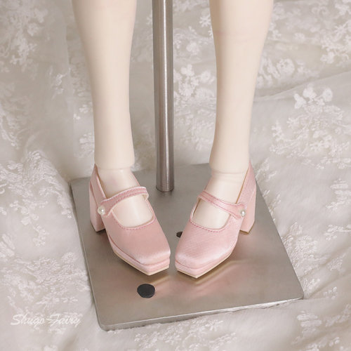 正版原创三分bjd娃鞋SD16SDGR女高跟脚sd玩偶优雅经典纯色高跟鞋 - 图2