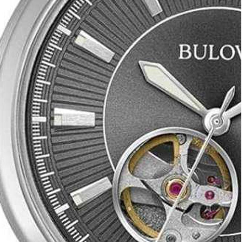 宝路华Bulova Watch 96A190 2023新款手表潮流男士黑银自动机械