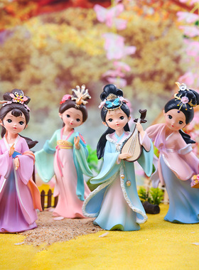 宫廷挂件开业风二代格格系列昭君杨贵妃美女古装娃娃国潮桌面摆件