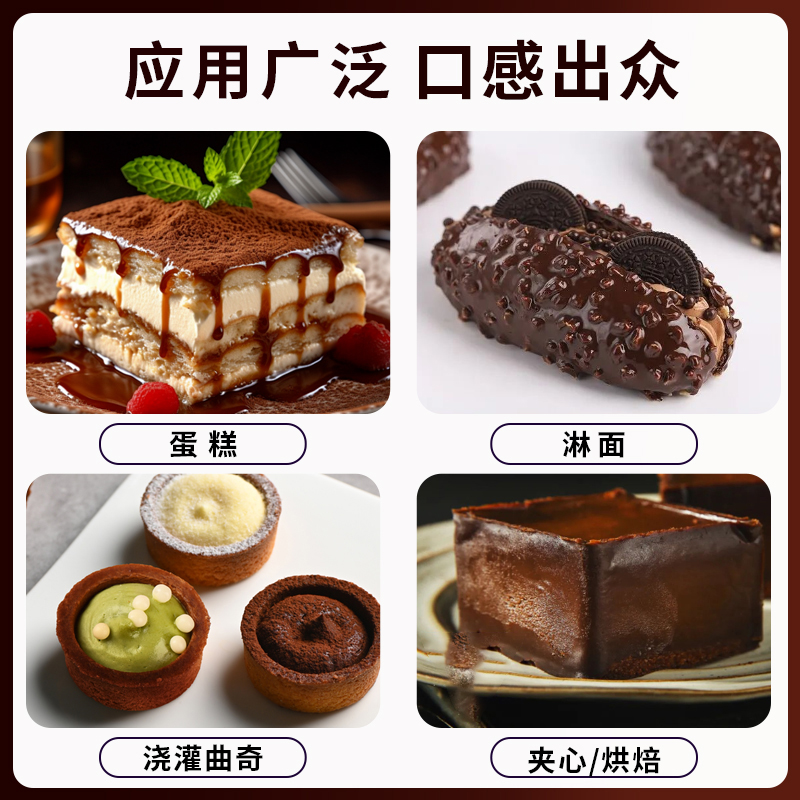 西树可可纯脂黑巧克力币1kg烘焙64%冰山熔岩巧克力币纽扣型商用 - 图2