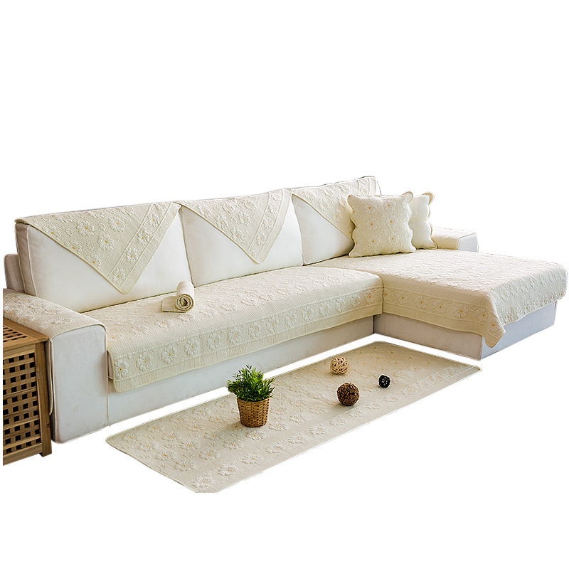 全棉刺绣沙发垫布艺简约现代防滑盖布万能全包套巾罩四季通用坐垫,淘宝优惠券,粉丝福利购,淘宝优惠卷