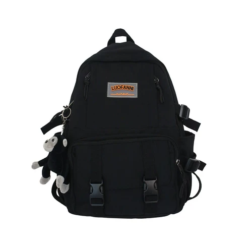 Вместительный и большой школьный рюкзак, трендовая сумка, в корейском стиле, простой и элегантный дизайн, для средней школы, подходит для студента