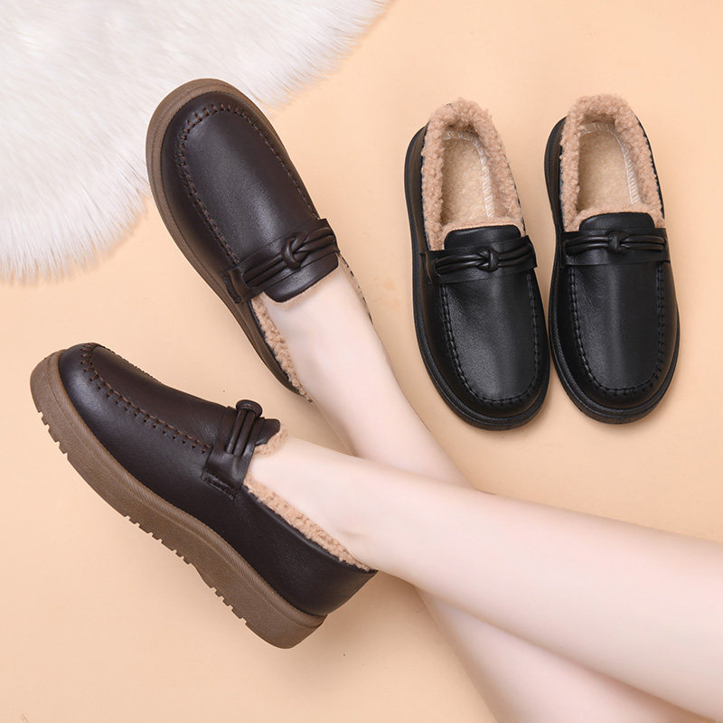 老北京棉鞋女冬季加绒保暖皮面妈妈棉靴加厚防滑女士短靴厚底防寒,淘宝优惠券,粉丝福利购,淘宝优惠卷