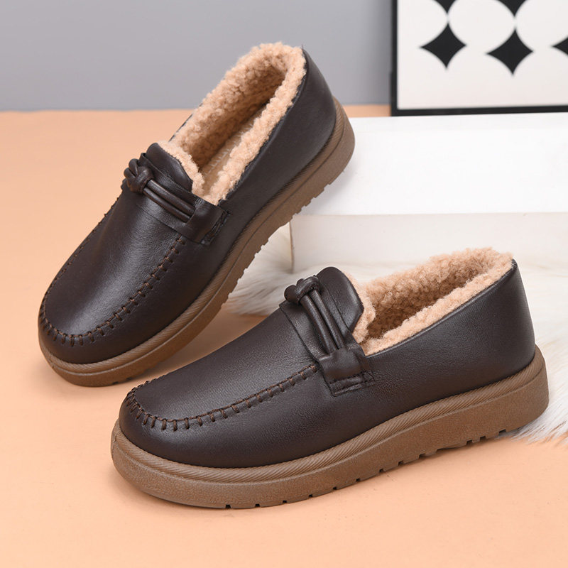 老北京棉鞋女冬季加绒保暖皮面妈妈棉靴加厚防滑女士短靴厚底防寒,淘宝优惠券,粉丝福利购,淘宝优惠卷