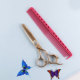 Dancing professional hairdressing scissors, tooth scissors, flat scissors, comprehensive structure, cutting, measuring scissors, hairdressing scissors, rose gold scissors