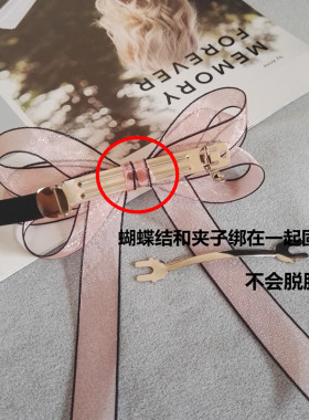 弹簧发夹韩国网红蝴蝶结