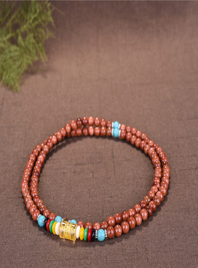 金沙石多圈招财纳福佛珠手链