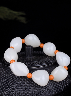 新疆和田玉山料原石手链手串