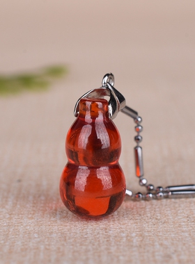 紫色锆石挂件葫芦吊坠