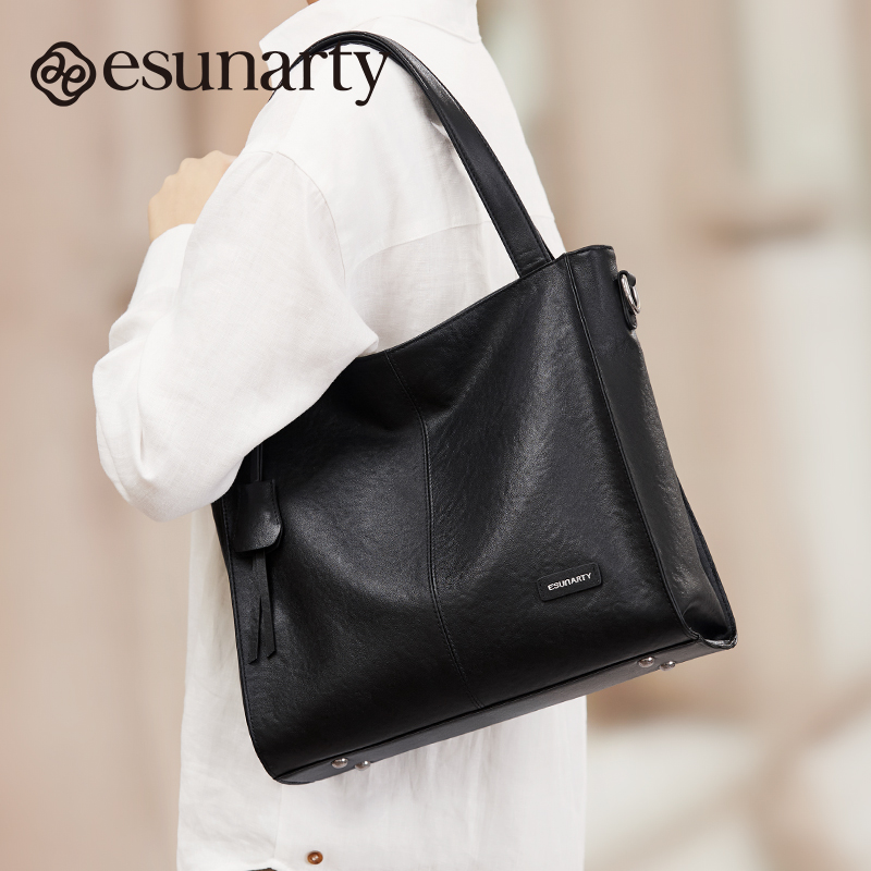 女包2025新款斜挎包女士真皮大容量头层牛皮宽肩带女式单肩包秋冬 - 图2