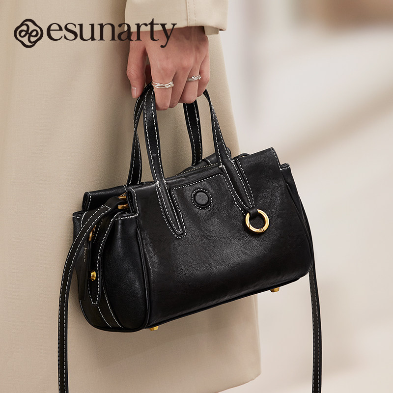 波士顿包包女式2025新款真皮高级感斜挎包头层牛皮女款女士手提包,淘宝优惠券,粉丝福利购,淘宝优惠卷