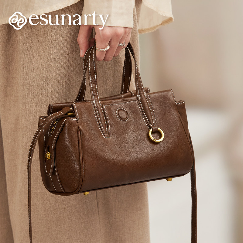 波士顿包包女式2025新款真皮高级感斜挎包头层牛皮女款女士手提包,淘宝优惠券,粉丝福利购,淘宝优惠卷